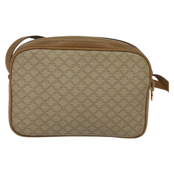 CELINE Macadam Canvas Shoulder Bag Beige - Picture 3 of 13